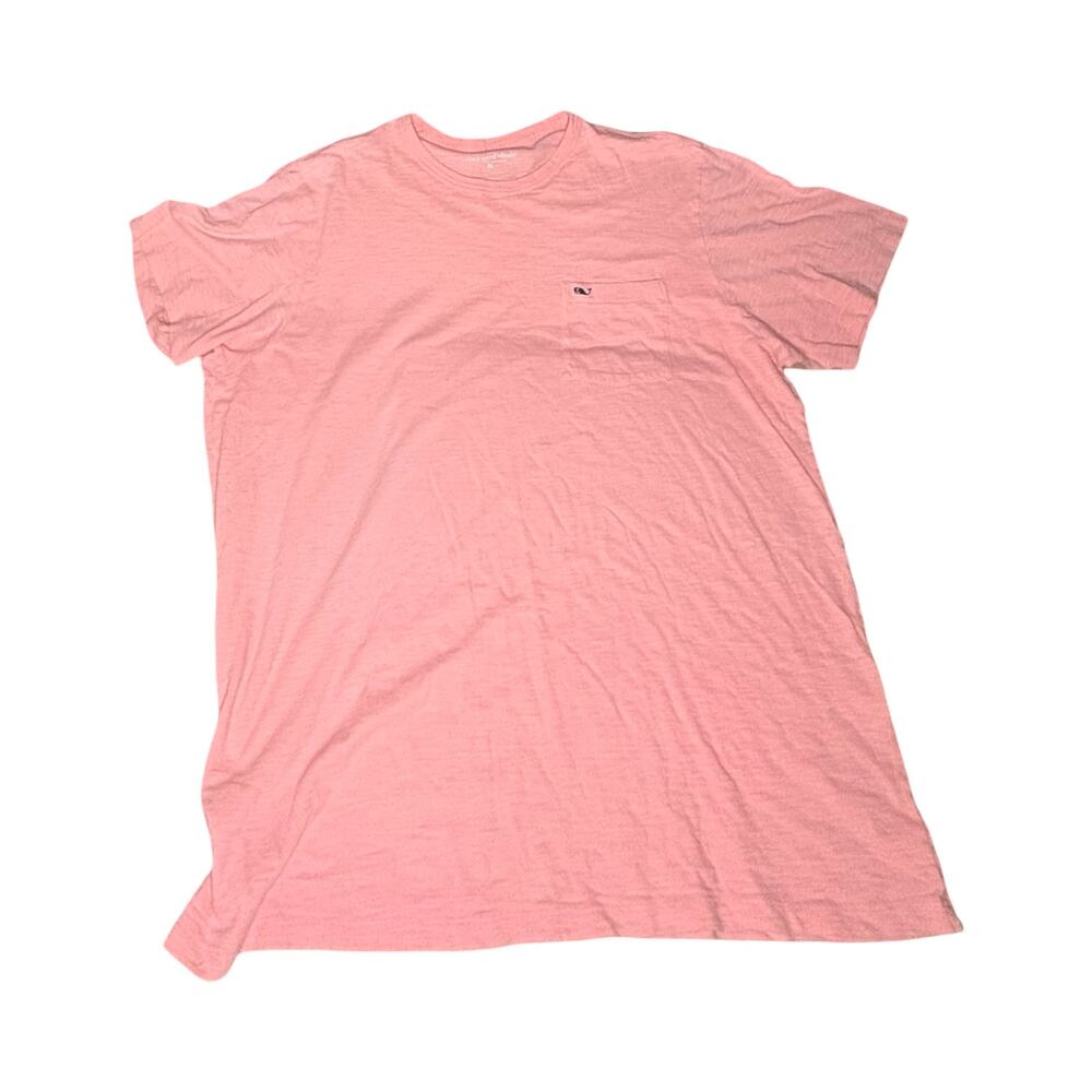 Vineyard Vines Men's Pink Salmon Cotton Pocket T-Shirt - Size XL